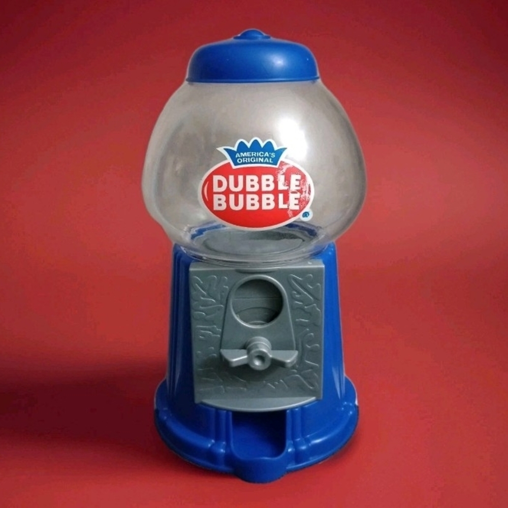 Dubble Bubble Gumball Machine Blue Plastic Coin Bank